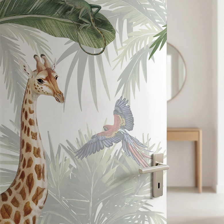 Jungle Jive door film - Kikki Belle - Self-adhesive door decoration 