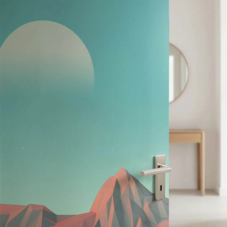 Door film low poly mountains 