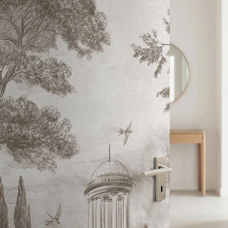 Deur folielandschap met tuinlandschap in beige - Ms Tiff 