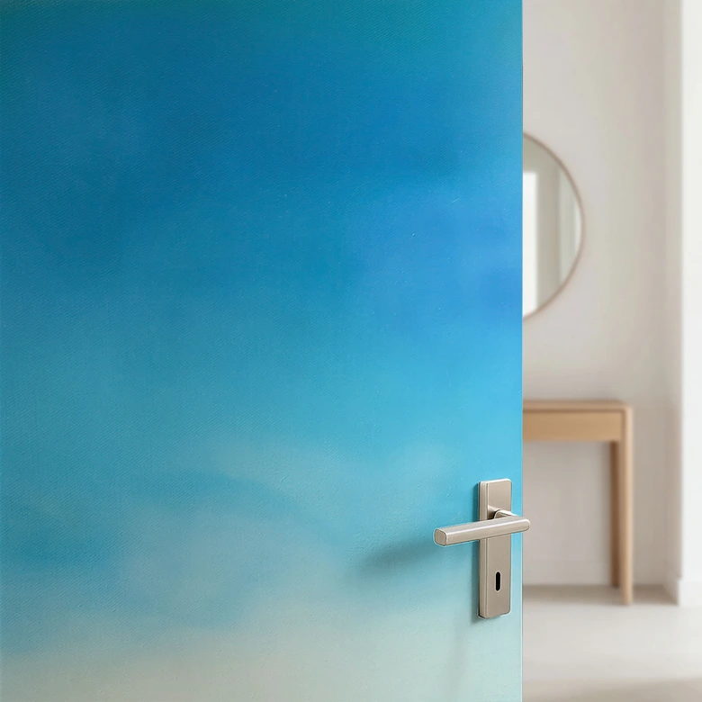 Door foil Endless expanse in blue - Schmucker 