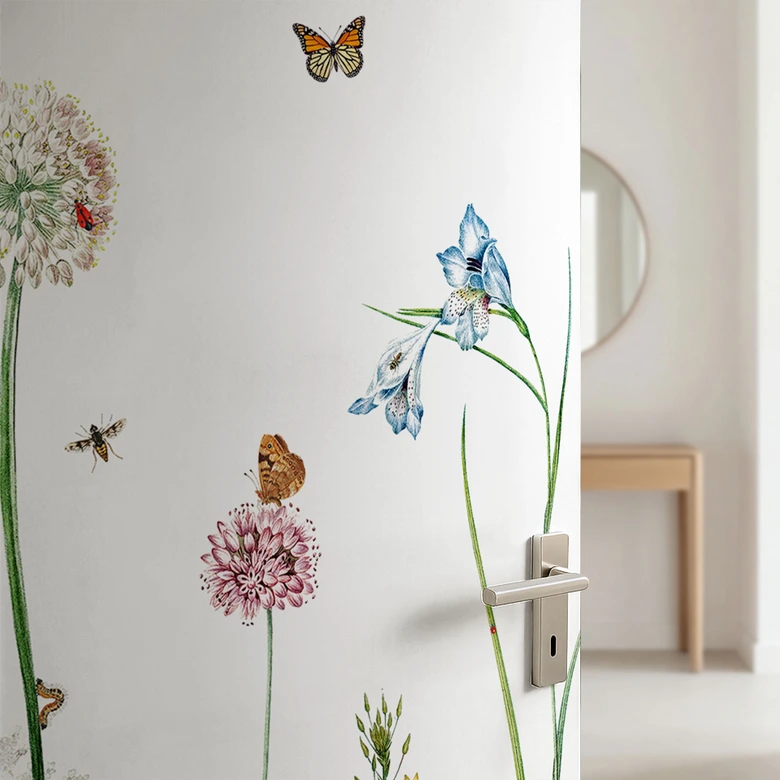Butterfly meadow door film - Sir Edward - Self-adhesive door decoration 