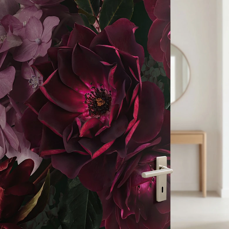Fleur de Paris door film - UN Designs - Self-adhesive door decoration 