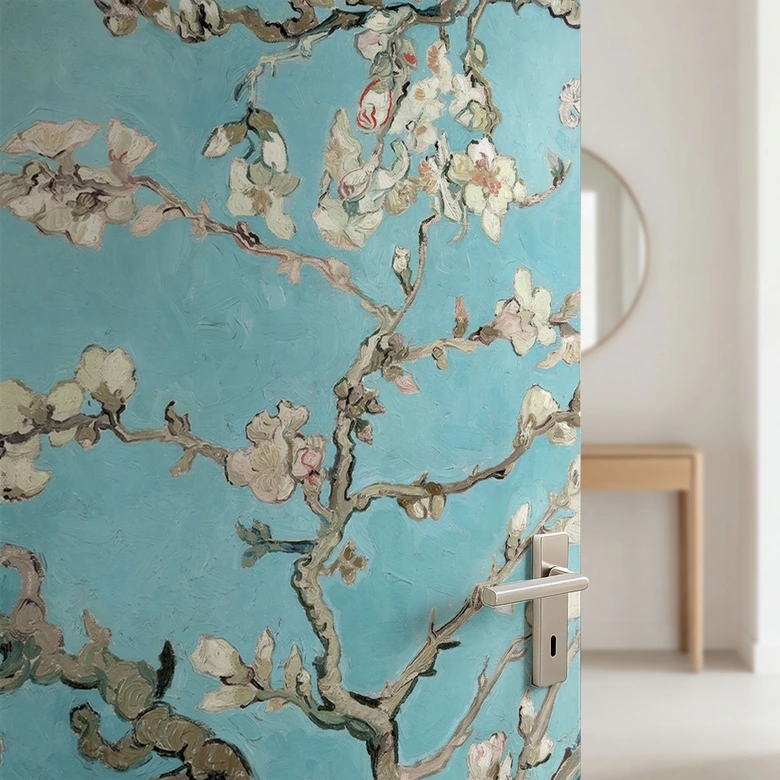 Almond blossom door foil - van Gogh - Self-adhesive door decoration 