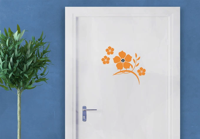 Jade Flower - Peep Hole Sticker 