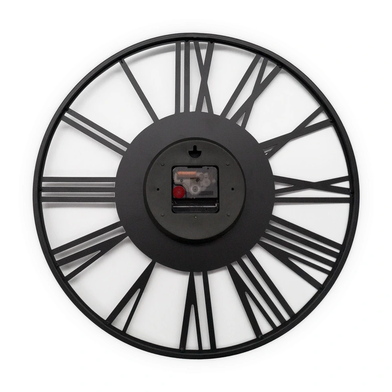 XL Wanduhr Industrial Design - geräuschlose Metall Uhr für Büro, Flur, Wohnzimmer Ø40 cm 