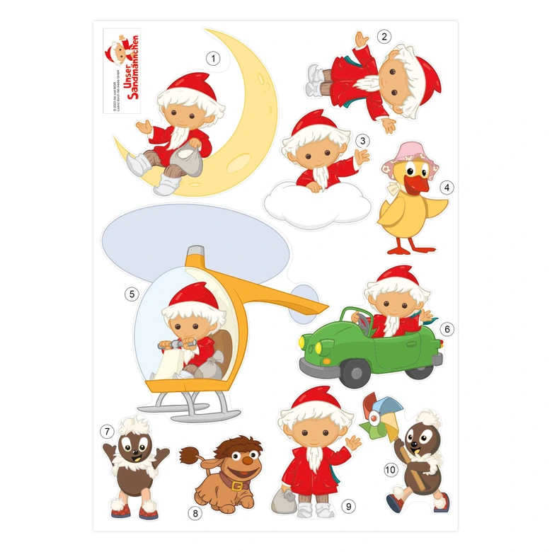 Wandtattoo Unser Sandmännchen - Sandmann und Freunde - 50x70 cm 