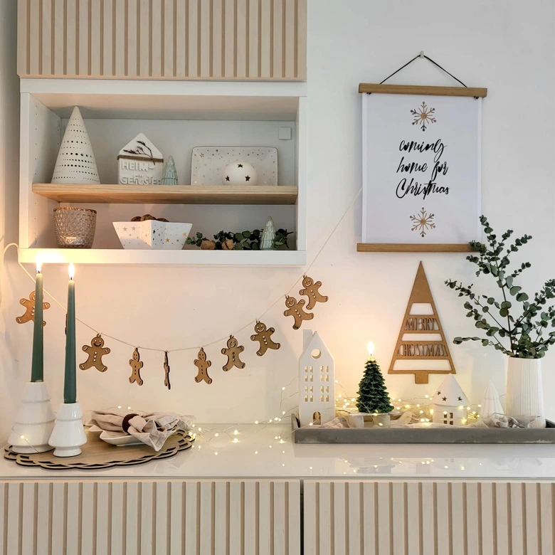 Décoration en bois MDF Merry Christmas 