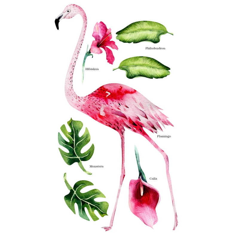 Muursticker Kvilis - Flamingo Set 01 