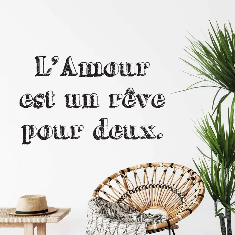 Muursticker L'amour est un rêve pour deux 