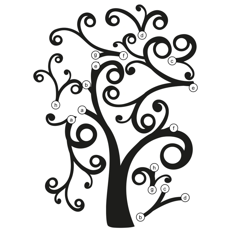 Wandtattoo XXL Geschwungener Baum 