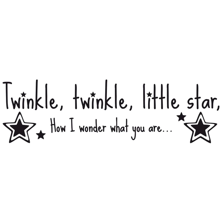Twinkle Twinkle Little Star... + Glow in the Dark Wall sticker 