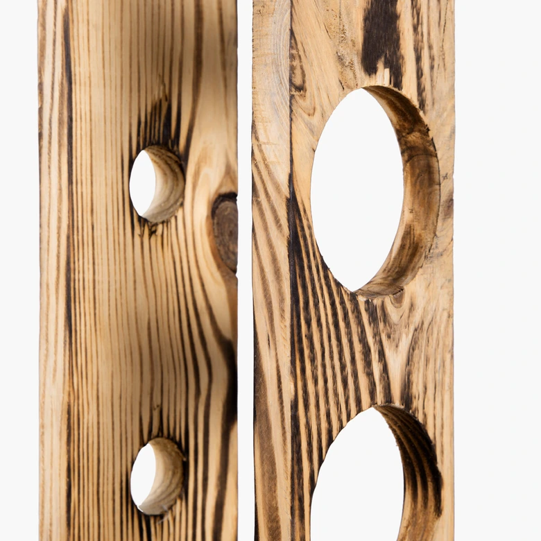 Wand Flaschenregal aus Kiefernholz - 14x110 cm 