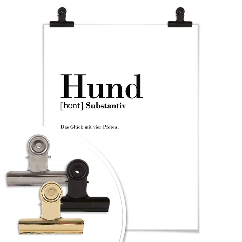 Poster Grammatik - Hund 