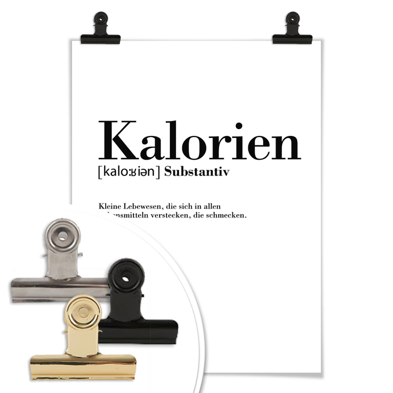 Poster Grammatik - Kalorien 