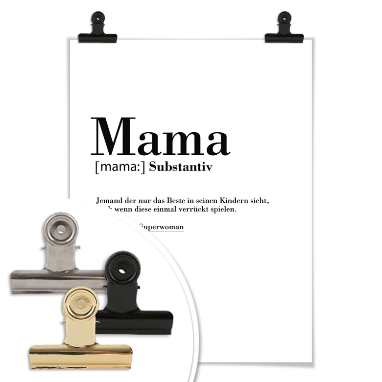 Poster Grammatik - Mama 