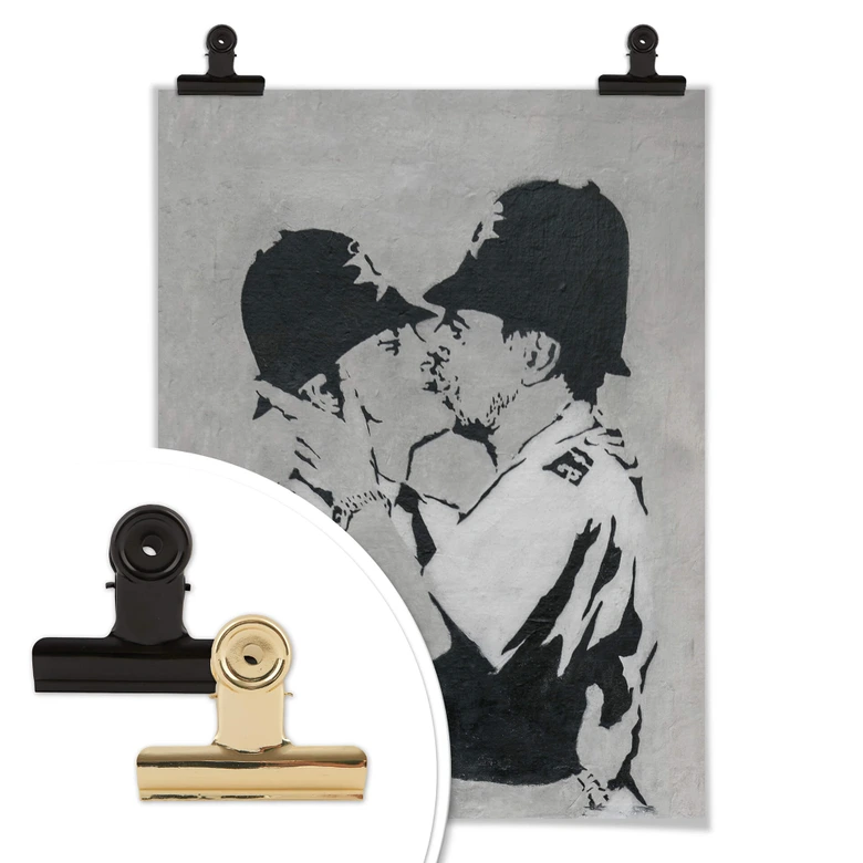 Poster Banksy - Kissing Policemen 
