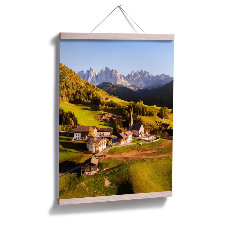 Poster Colombo - Kleines Dorf in den Dolomiten 