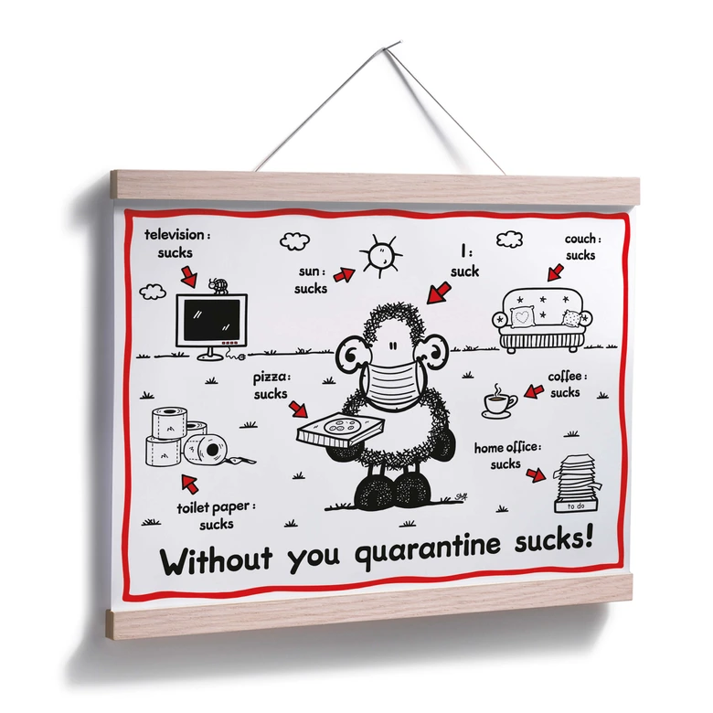 Poster Sheepworld - Quarantine sucks 