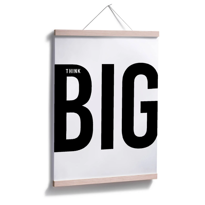 Poster Think big - blanc 