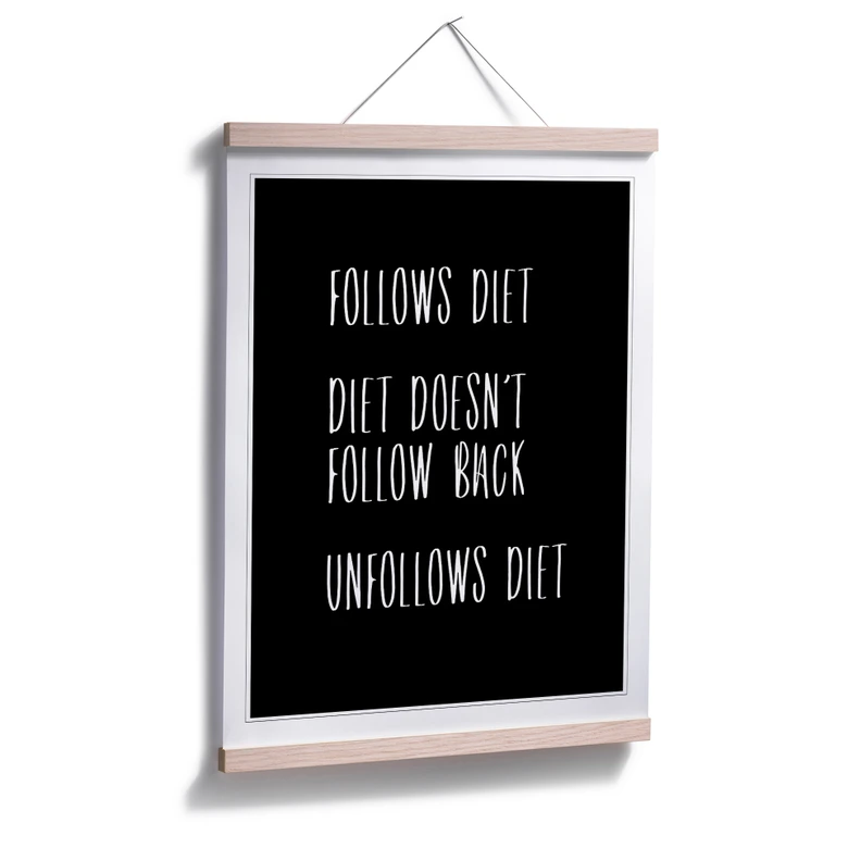 Poster följer inte diet 