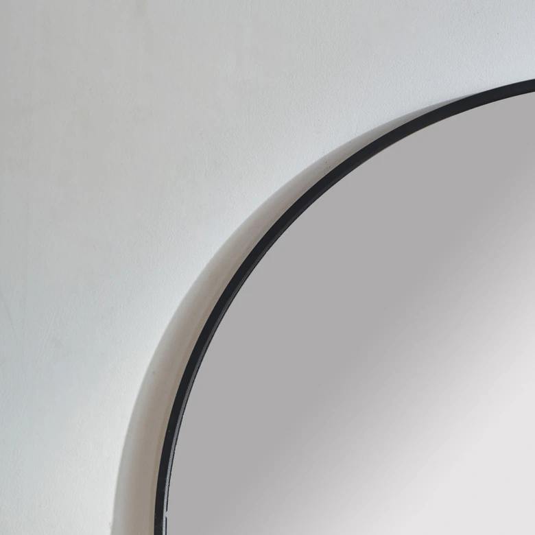 Wandspiegel rund schwarz modern - Singapur - Ø 60 cm 