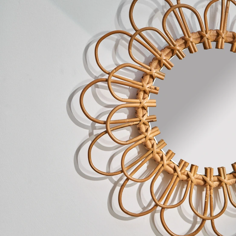 Wandspiegel rund gold Boho - Marrakesh - Ø 40 cm 