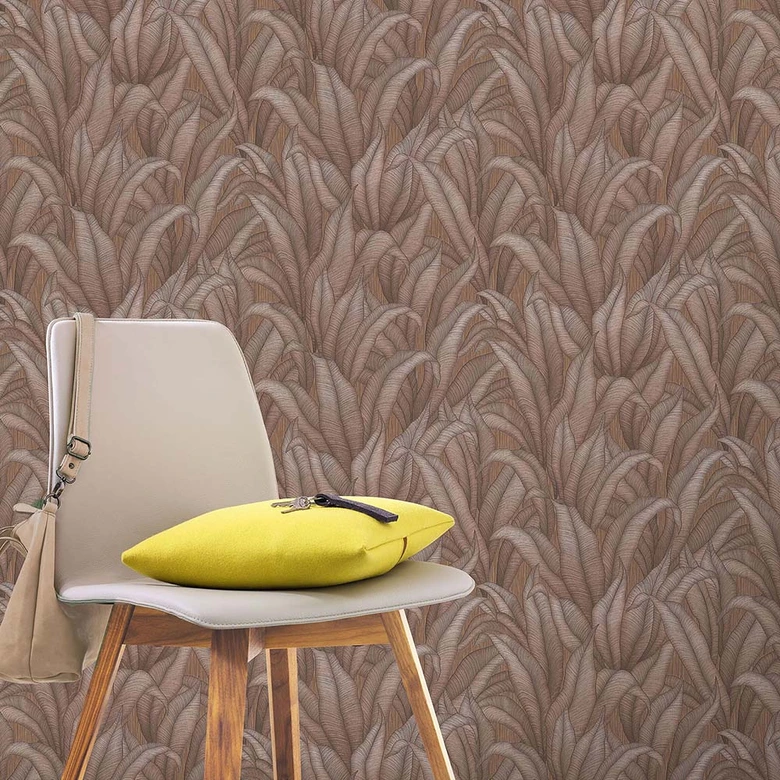 Tapet med vinstockar, tapet med blad Fashion for Walls 4 av Guido Maria Kretschmer brons 