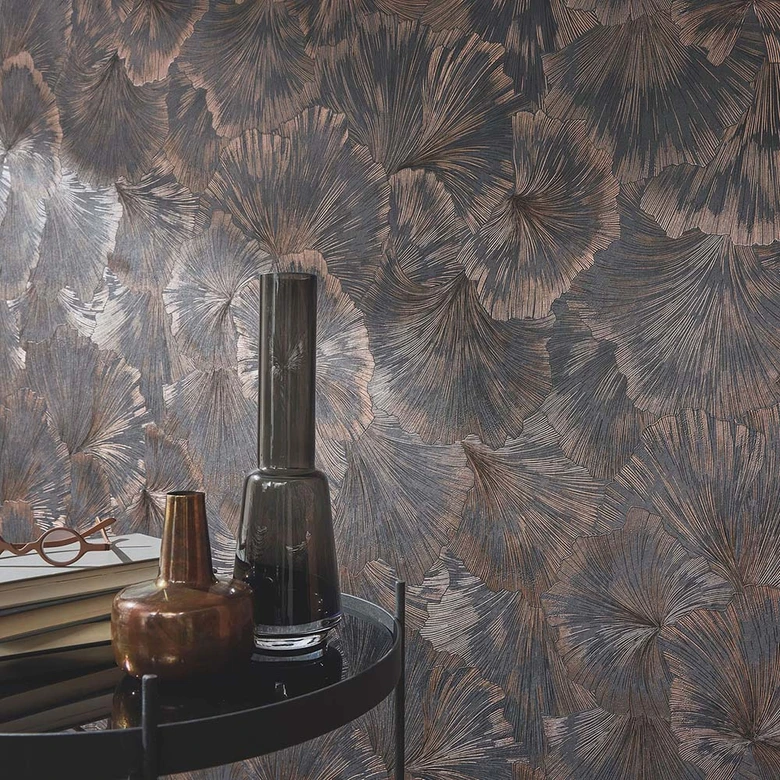Blättertapete, Mustertapete Fashion for Walls 4 von Guido Maria Kretschmer grau 