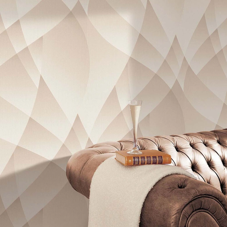 3D Tapete, geometrische Tapete Fashion for Walls 4 von Guido Maria Kretschmer beige 