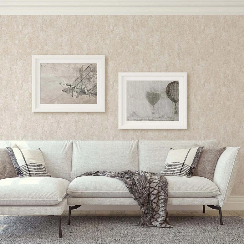 Metalloptiktapete, Metallictapete Fashion for Walls 4 von Guido Maria Kretschmer beige 
