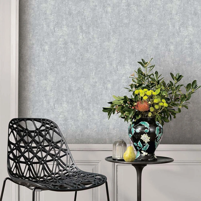 Metalloptiktapete, Metallictapete Fashion for Walls 4 von Guido Maria Kretschmer grau 