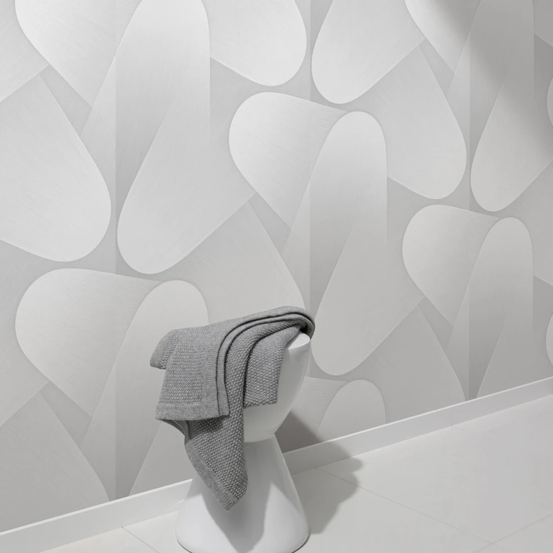 Papel pintado gráfico Elysium blanco 