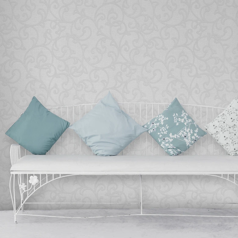 Ornamenttapete Opus grau 