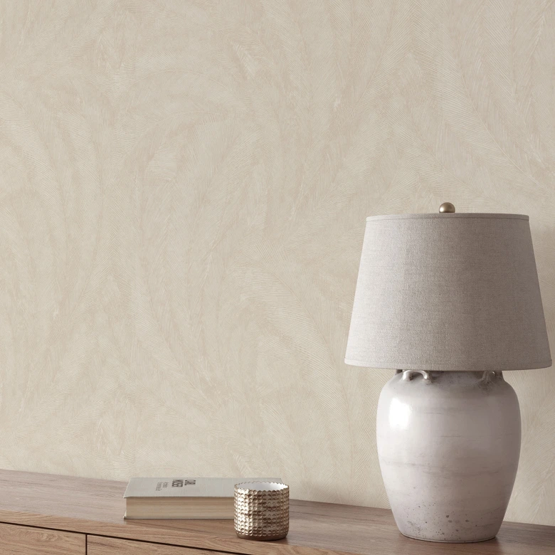 Bladmotief behang Elysium beige 