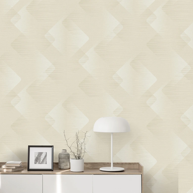 Papel pintado gráfico Elysium crema 