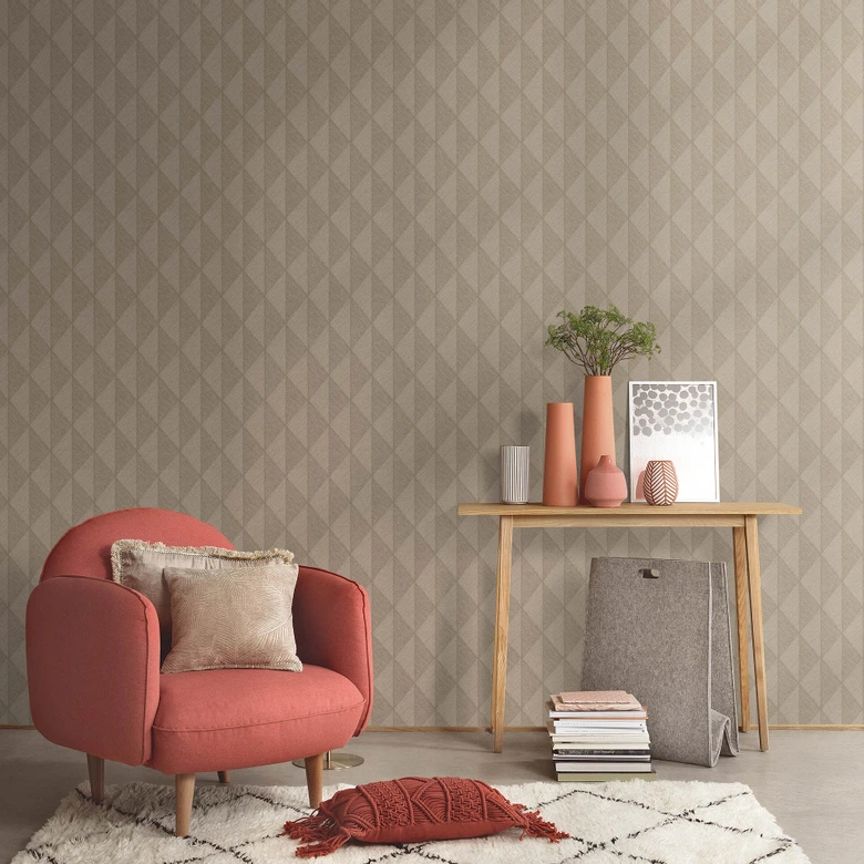 Guido Maria Kretschmer Papier peint graphique Woven Whisper Fashion for Walls 5 marron 