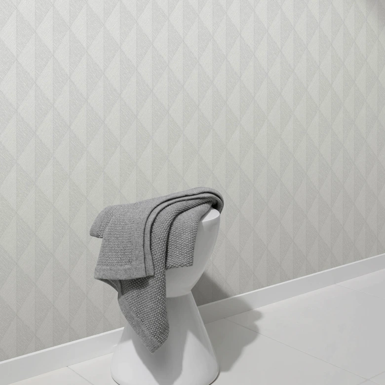 Guido Maria Kretschmer grafisk tapet Woven Whisper Fashion for Walls 5 lysegrå 
