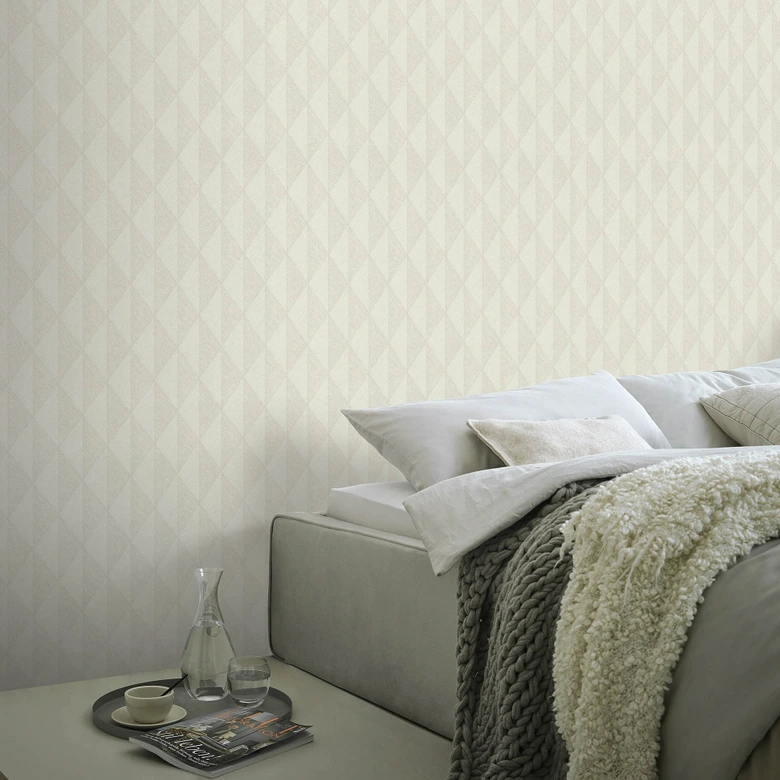 Guido Maria Kretschmer Papier peint graphique Woven Whisper Fashion for Walls 5 taupe clair 