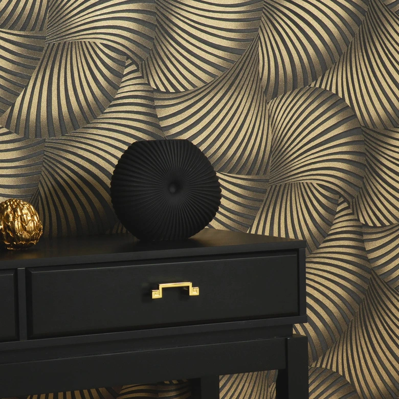 Guido Maria Kretschmer Grafiktapete Twill Fashion for Walls 5 schwarz 