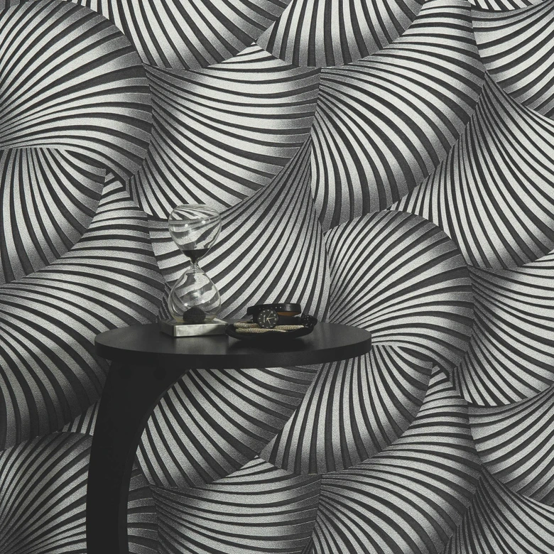 Guido Maria Kretschmer Grafiktapete Twill Fashion for Walls 5 silber 