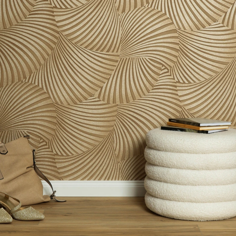 Guido Maria Kretschmer Grafiktapete Twill Fashion for Walls 5 gold 