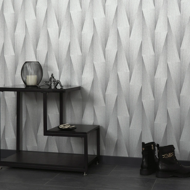 Guido Maria Kretschmer Papier peint graphique Shift Fashion for Walls 5 gris clair 