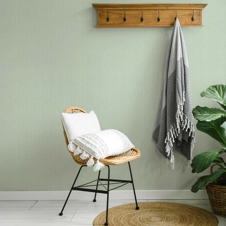 Vliestapete, Grafiktapete Cameo grün 