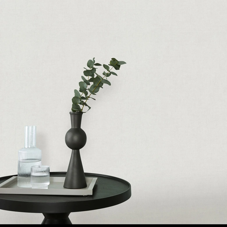 Vliesbehang, effen behang Aurora crème 