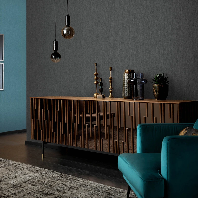 Guido Maria Kretschmer Papier peint uni Echo & Soft Loom Fashion for Walls 5 noir 