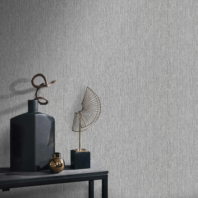 Guido Maria Kretschmer papel pintado unitario Echo & Soft Loom Fashion para pared 5 plata 