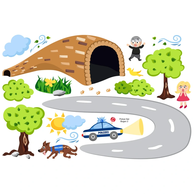 Sticker mural - Set police 