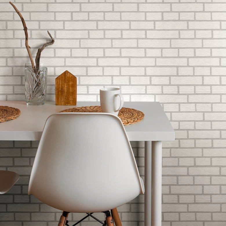 A.S. Création Vliesbehang Stenen Look Meestervlies Pro Protect 2 Wit, overschilderbaar 