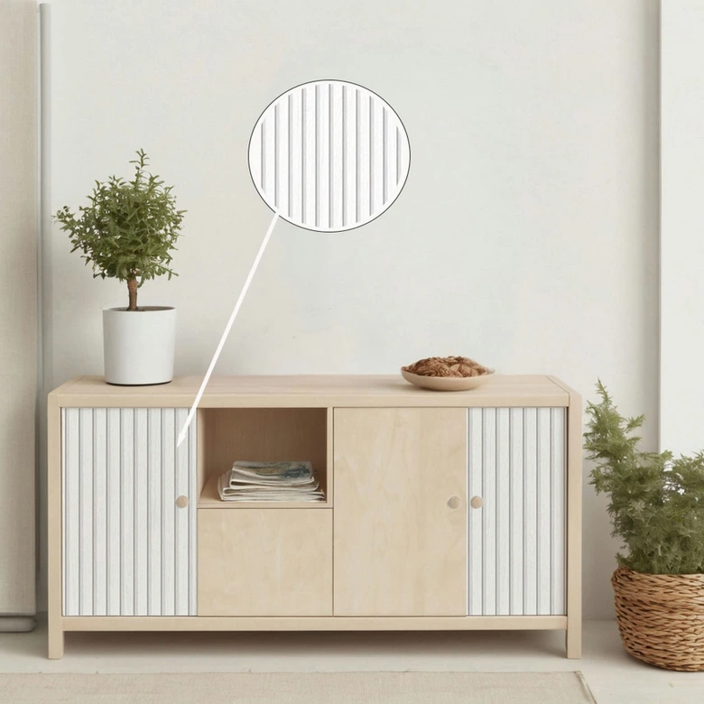 Selbstklebende Tapete Weiß Holzoptik Skandi Holzpaneele Klebefolie 