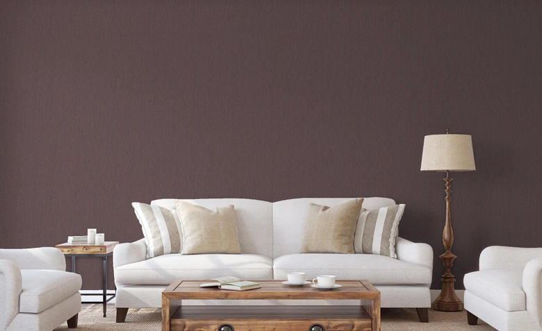 Papier peint intissé d'aspect et de texture monochrome moderne, beige uni 